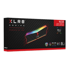 Ram PNY XLR8 RGB 16GB DDR4, 3200MHz Black (1x16GB) MD16GD4320016XRGB