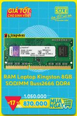 Bộ Nhớ Trong MTXT Kingston 8GB D4-2666S19 1Rx8 SODIMM (KVR26S19S8/8)