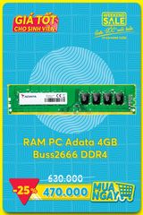 RAM Adata 4Gb Buss 2666 DDR4 (AD4U2666J4G19-S)