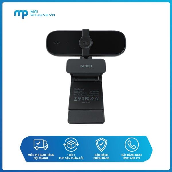 Webcam Rapoo C280 (UHD 1440p/ Micro kép/ Tự động lấy nét)