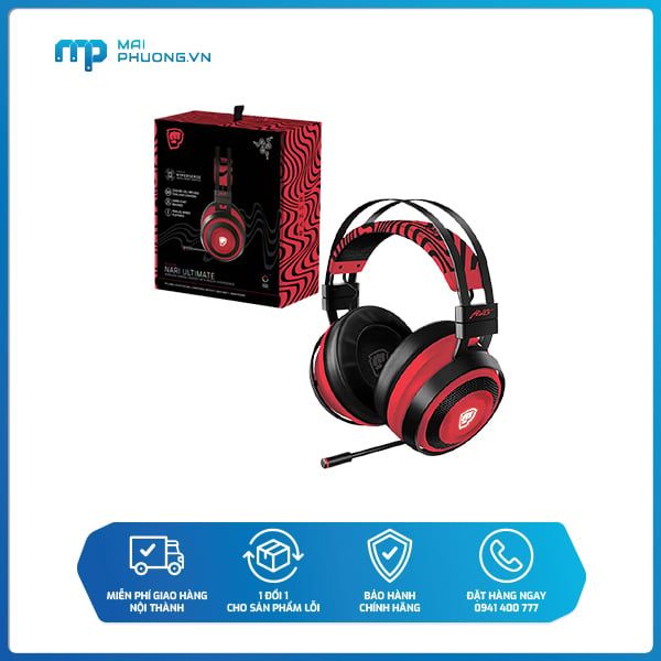 Tai nghe gaming không dây Razer Nari Ultimate PewDiePie Edition (RZ04-02670300-R3M1)