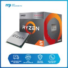 Bộ vi xử lý AMD Ryzen 5 3400G, with Wraith Spire cooler/ 3.7 GHz/ 6MB / 4 cores 8 threads / Radeon Vega 11 / 65W / Socket AM4
