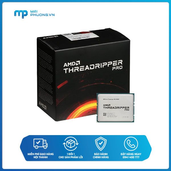 Bộ vi xử lý CPU AMD Ryzen Threadripper Pro 3955WX (4.3 GHz/ 272MB/ 16 cores 32 threads/ 280W/ Socket sWRX8)