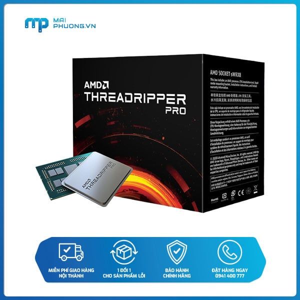 Bộ vi xử lý CPU AMD Ryzen Threadripper Pro 3995WX (4.2 GHz/ 288MB/ 64 cores 128 threads/ 280W/ Socket sWRX8)