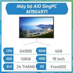 Máy bộ hãng SingPC AIO M19G4971 (G4900/4GB/128GB SSD/19