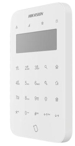 Bàn phím không dây có màn LCD cho báo động Hikvision DS-PK1-LT-WB