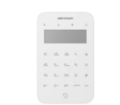 Bàn phím không dây có màn LCD cho báo động Hikvision DS-PK1-LT-WB