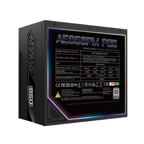 GIGABYTE POWER GP-AE850PM PG5 850W/80 Plus Platinum/Fully modular/ATX 3.0/PCIeG5/ĐEN