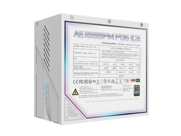 GIGABYTE POWER GP-AE1000PM PG5 ICE1000W/80 Plus Platinum/Fully modular/ATX 3.0/PCIeG5/TRẮNG