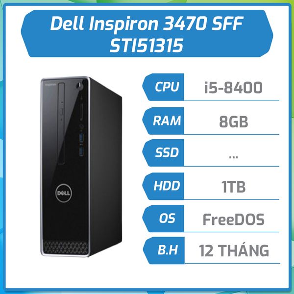 Máy bộ hãng Dell Ins 3470 SFF i5-8400/8GB/1TB/DVDRW STI51315 (P)