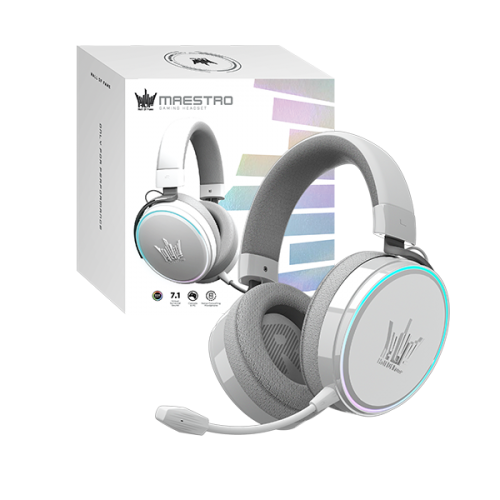 Tai Nghe Gaming Galax HOF Maestro H1 RGB Gloss Black / White