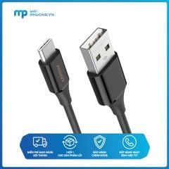 Cáp PISEN USB Type-C 2.4A braided 1200m(Anti-break) - (TC14-1200), Đen