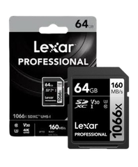 Thẻ nhớ SD Lexar Profes 1066x SDXC UHS-I U3 V30, 64GB/ 128GB/ 256GB/ 512GB/ 1T