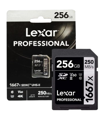 Thẻ nhớ SD Lexar Profes. 1667x SDXC UHS-II U3 V30, 64GB/ 128GB/  256GB