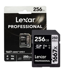 Thẻ nhớ SD Lexar Profes. 1667x SDXC UHS-II U3 V30, 64GB/ 128GB/  256GB