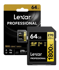 Thẻ nhớ SD Lexar Profes. 1800x SDXC UHS-II U3 V60, 64GB/  128GB/  256GB