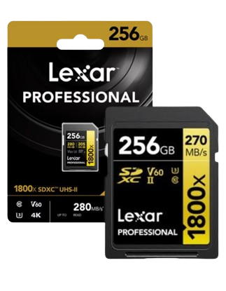 Thẻ nhớ SD Lexar Profes. 1800x SDXC UHS-II U3 V60, 64GB/  128GB/  256GB