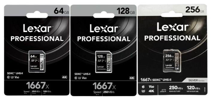 Thẻ nhớ SD Lexar Profes. 1667x SDXC UHS-II U3 V30, 64GB/ 128GB/  256GB