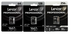Thẻ nhớ SD Lexar Profes. 1667x SDXC UHS-II U3 V30, 64GB/ 128GB/  256GB