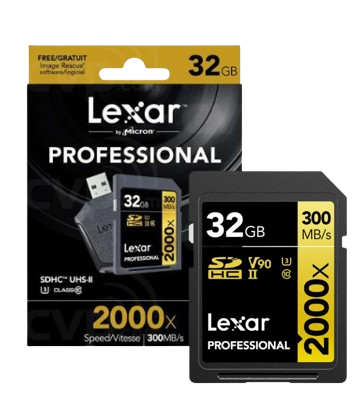 Thẻ nhớ SD Lexar Profes. 2000x SDHC/SDXC UHS-II U3, 32GB/  64GB/ 128GB