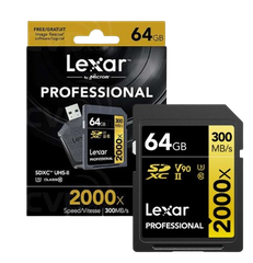 Thẻ nhớ SD Lexar Profes. 2000x SDHC/SDXC UHS-II U3, 32GB/  64GB/ 128GB