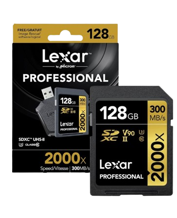 Thẻ nhớ SD Lexar Profes. 2000x SDHC/SDXC UHS-II U3, 32GB/  64GB/ 128GB