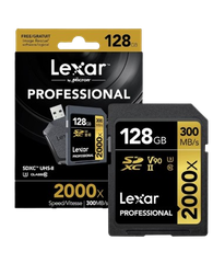 Thẻ nhớ SD Lexar Profes. 2000x SDHC/SDXC UHS-II U3, 32GB/  64GB/ 128GB