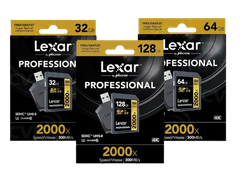 Thẻ nhớ SD Lexar Profes. 2000x SDHC/SDXC UHS-II U3, 32GB/  64GB/ 128GB