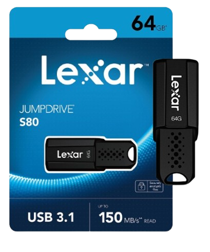 USB Lexar JumpDrive 32GB S80 USB 3.1/ 128GB USB 3.1