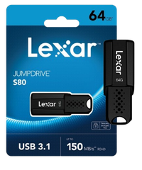 USB Lexar JumpDrive 32GB S80 USB 3.1/ 128GB USB 3.1
