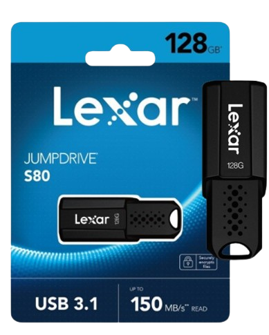 USB Lexar JumpDrive 32GB S80 USB 3.1/ 128GB USB 3.1