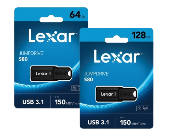 USB Lexar JumpDrive 32GB S80 USB 3.1/ 128GB USB 3.1