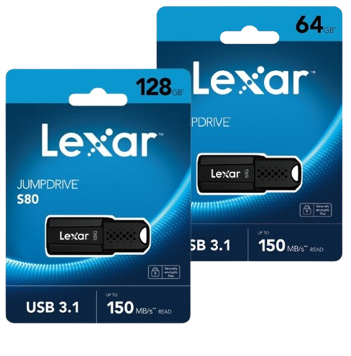 USB Lexar JumpDrive 32GB S80 USB 3.1/ 128GB USB 3.1