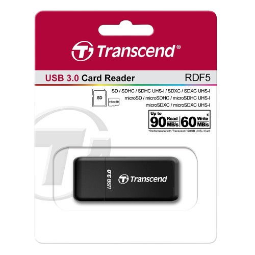 Đầu đọc thẻ nhớ USB 3.0  UHS-I SDHC, SDXC UHS-I, micro SDHC UHS-I, micro SDXC UHS-I - F5K (màu đen)