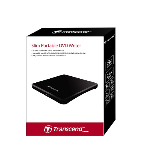 Ổ ghi đĩa DVD WR Transcend TS8X DVDS-K màu đen - Model TS8XDVDS-K