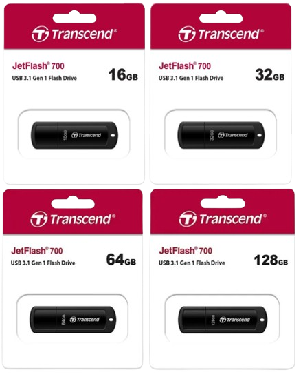Ổ cứng di động 16GB/ 32GB/ 64GB/ 128GB JetFlash 700 USB 3.0/3.1 Transcend