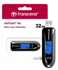 Ổ cứng di động 16GB/ 32GB/ 64GB/ 128GB JetFlash 790K USB 3.0/3.1 Transcend (Đen)