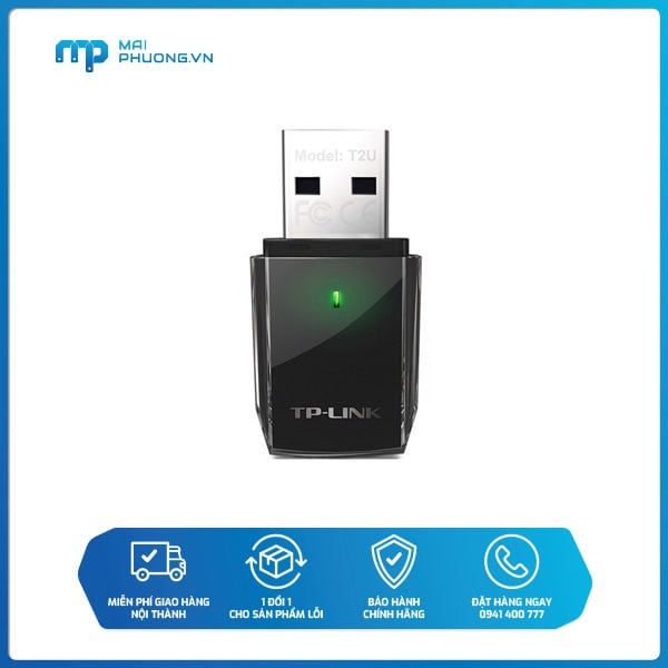 Card mạng không dây USB TP-Link Archer T2U Wireless AC600Mbps