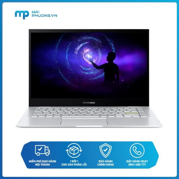 Laptop Asus VivoBook Flip 14 TP470EA EC029T  i5-1135G7/8GB/512GB/Intel® Iris/14.0 inch FHD/Win 10/Bạc