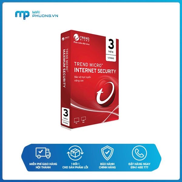 Phần Mềm Trend Micro Internet Security 3PC