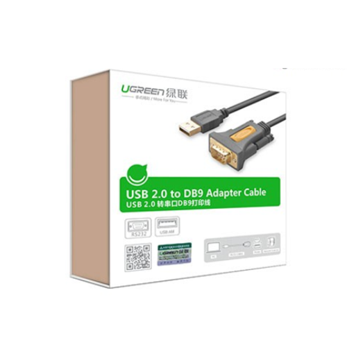 Cáp USB to Com RS232 DB9 Dài 1.5m Ugreen 20211