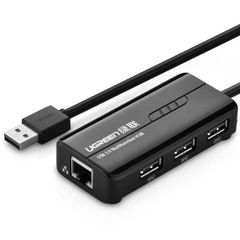 Hub USB 2.0 3 port kèm Lan Ugreen 20264