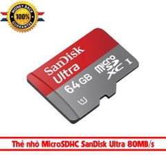 Thẻ Nhớ micro SD 64Gb Sandisk ultra SDSQUNS-064G-GN3MN 80MB/s