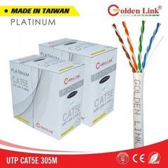 Cáp Mạng Golden link Taiwan UTP TW1101-2 Cat5e (Màu Trắng) cuộn