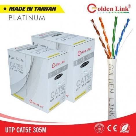 Cáp Mạng Golden link Taiwan UTP TW1101-2 Cat5e (Màu Trắng) Mét