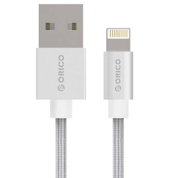 Dây sạc điện thoại Iphone, dây dù, (ORICO LTF-10-V1/V2-SV) Bạc (lightning)