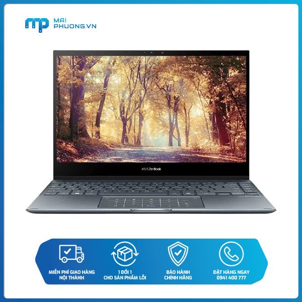 Laptop Asus ZenBook Flip 13 UX363EA HP163T  i7-1165G7/16GB/512GB/Intel® Iris/13.3 inch FHD OLED/Win 10/Xám