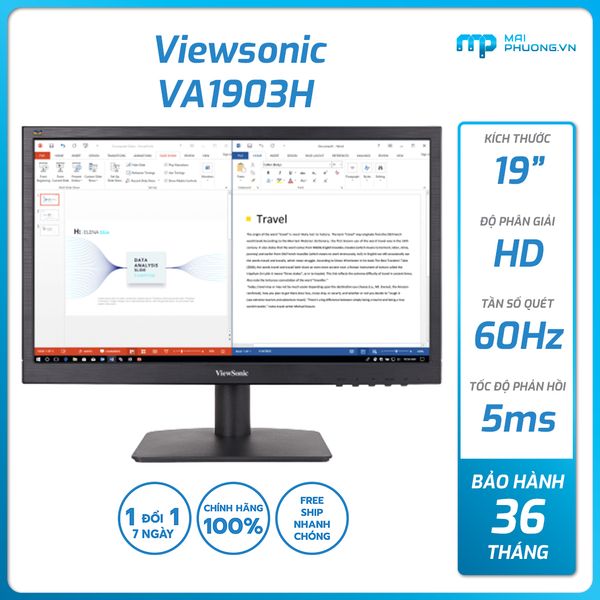 Màn hình Viewsonic LCD VA1903H 19 inch 60Hz HD 1366x768