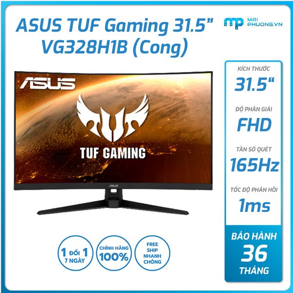 Màn hình Gaming Asus TUF GAMING 31.5 inch FHD/165Hz/Cong VG328H1B