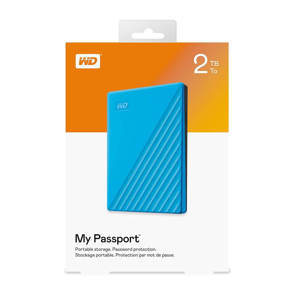 Ổ Cứng gắn ngoài 2.5 inch 2T WD My Passport WDBYVG0020BBL-WESN USB 3.2 màu xanh